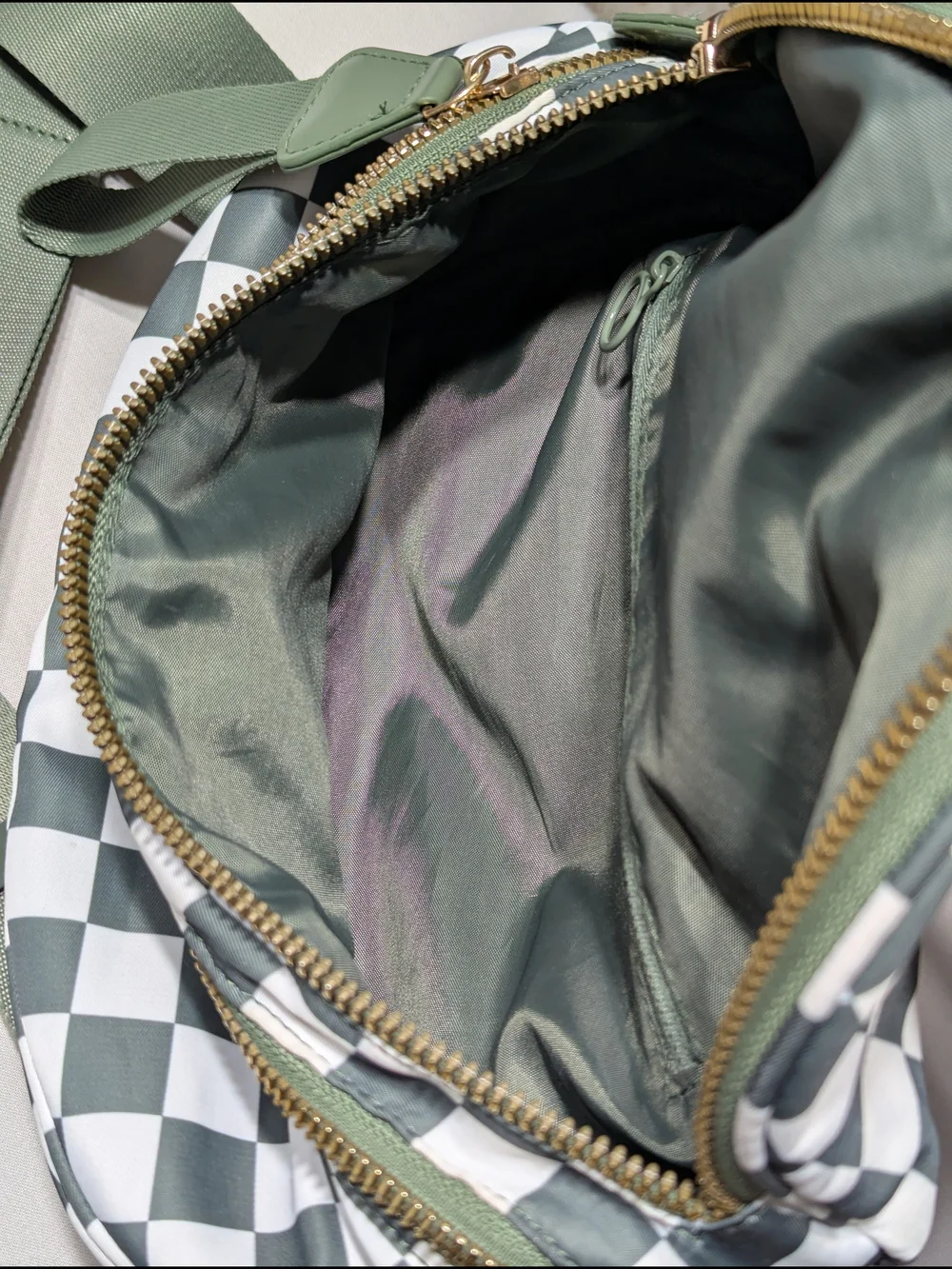 Checkerboard Crossbody Bag in Black & White